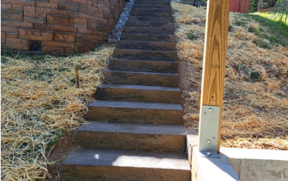 long set of stone stairs