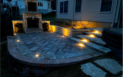 outdoor lighting for custom patio