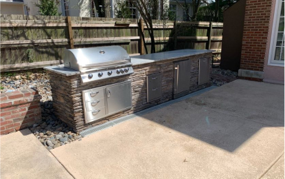 uncovered outdoor kitchen